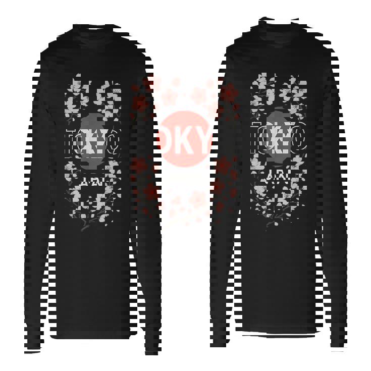 東京桜 日本 さくら 長袖Tシャツ