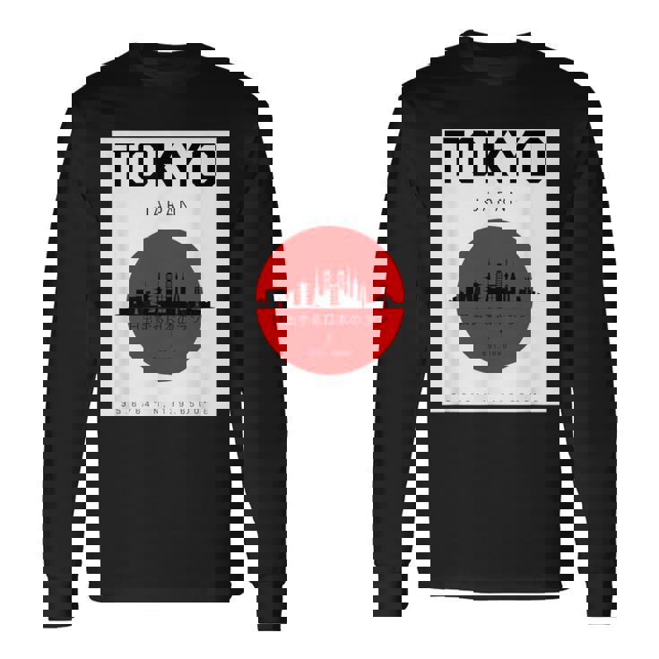 東京都 日本スタイル グラヒック 日本文化 長袖Tシャツ