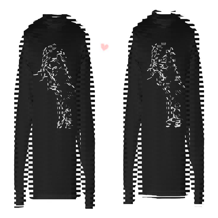 柴スウィート柴犬ラブ柴犬 長袖Tシャツ