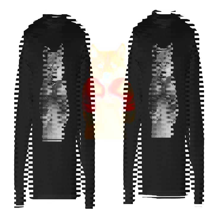 柴犬ボクシング 長袖tシャツ 長袖Tシャツ