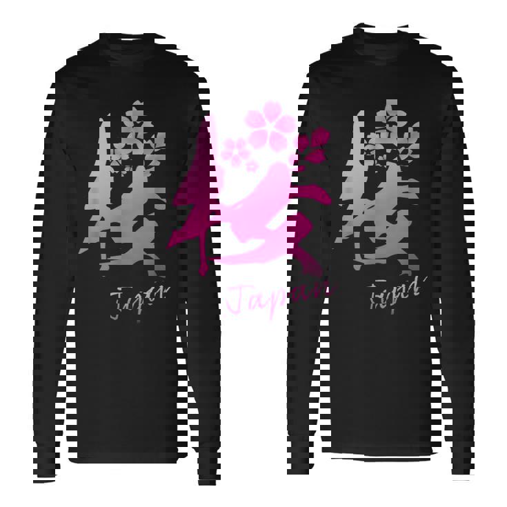 桜 漢字 日本語 毛筆風 筆文字 デザイン文字 カリグラフィー 和柄 日本 かっこいい お土産 海外 面白い 文字入り 長袖Tシャツ