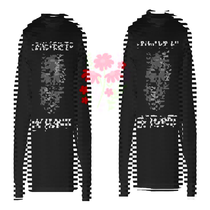 植物に気を取られがち 水やり 庭 鉢 ガーデナー 長袖Tシャツ