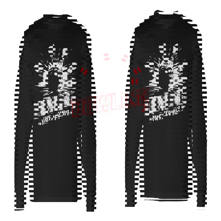 楽しいロールスボーリング パンヴィンテージボウリングボール 長袖Tシャツ