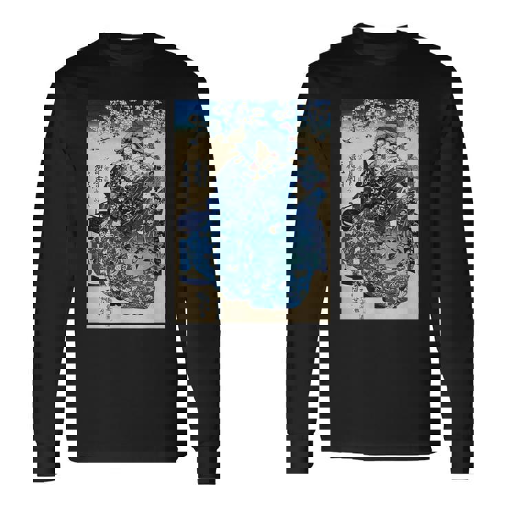 歌川国芳 ヴィンテージ 浮世絵優女 長袖Tシャツ