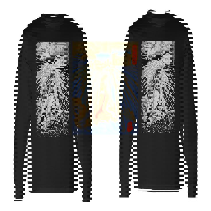 歌川国芳作 塔ノ沢の滝の下の初花 長袖Tシャツ ギフトのアイデア