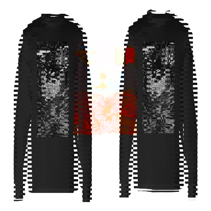 歌川国芳作 木曽街道六十九駅 長袖Tシャツ