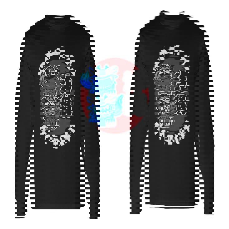 沖縄 ジャパン シーサー 守護ライオンズ 沖縄 日本語 漢字 長袖Tシャツ