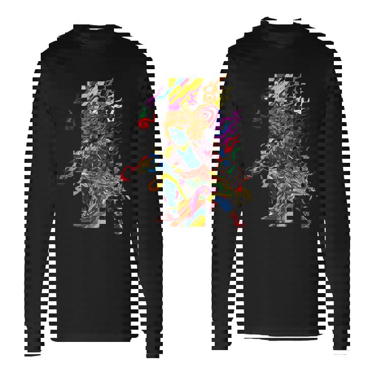 浮世絵シリーズ 踊る不動明王 長袖Tシャツ