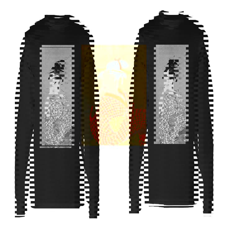 浮世絵デザイン『喜多川歌麿』アート 美術 日本画 グッズ 長袖Tシャツ