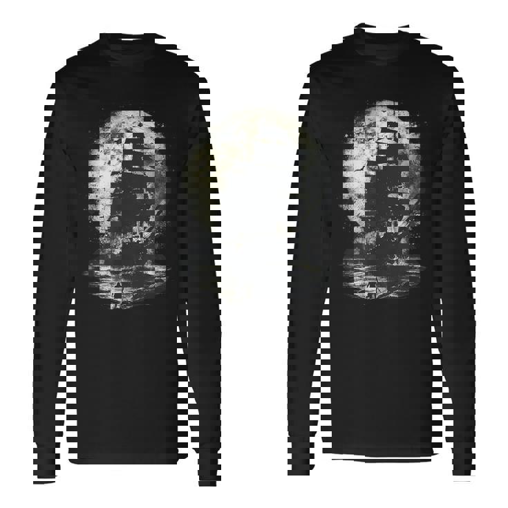 海賊と幽霊船 長袖Tシャツ ギフトのアイデア