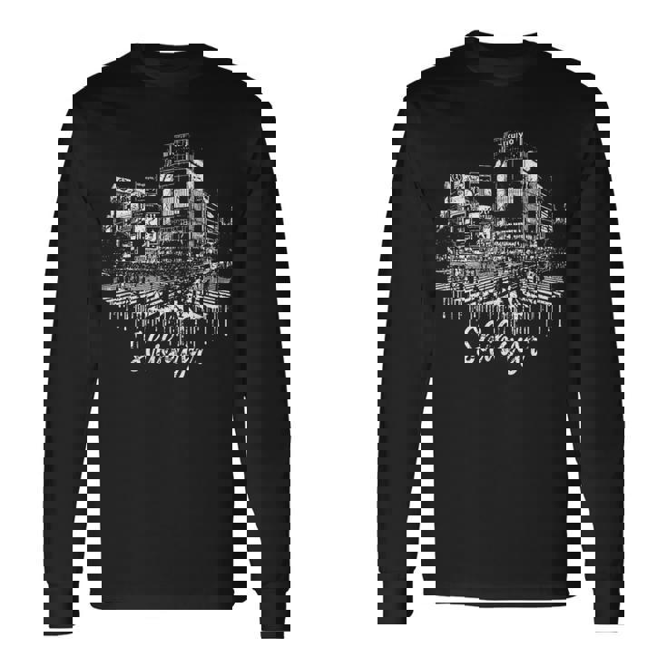 渋谷交差点 東京 日本 渋谷スクランブルクロッシング 東京 長袖Tシャツ