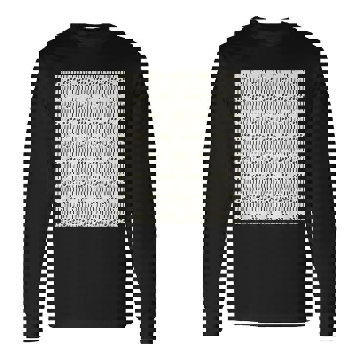 点と線 白 黒 長袖Tシャツ ギフトのアイデア