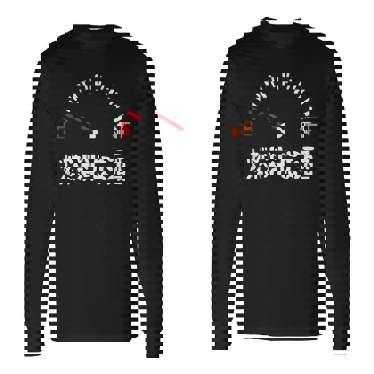 燃料は酒 ネタ 酒好き お酒好き ビール好き 日本酒好き ハイボール好き ジョーク 酒カス 酒呑み おもしろ 長袖Tシャツ