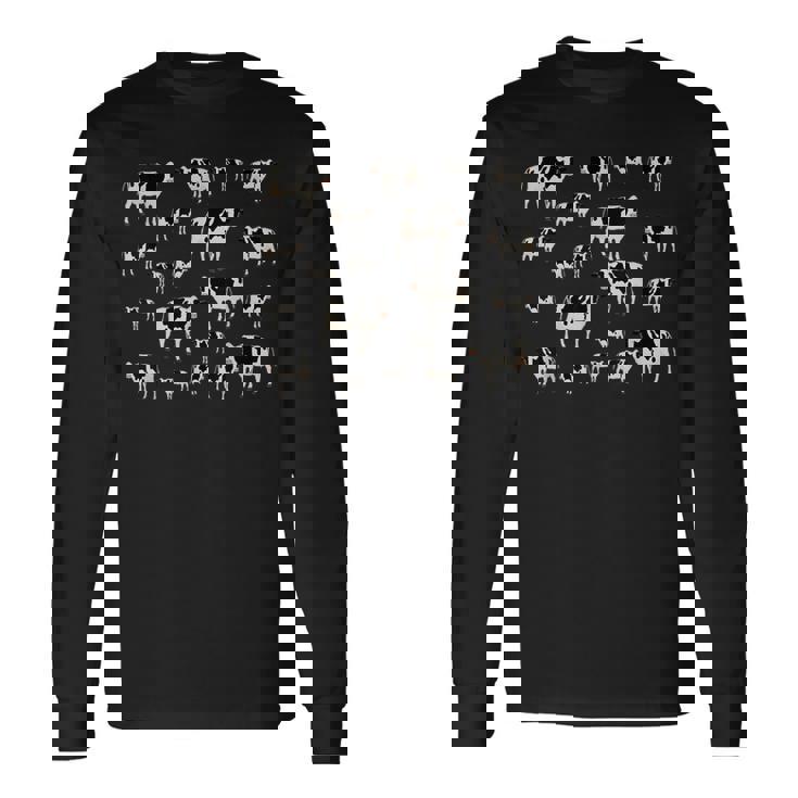 牛農場の動物柄 長袖Tシャツ