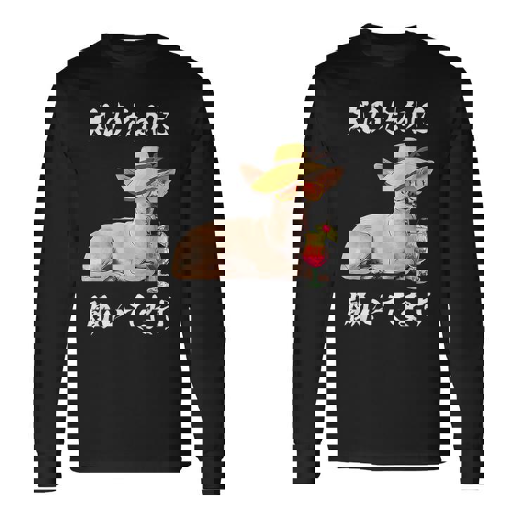 犬のために働いてます チワワデザイン イヌ わんこ 犬好き グッズ おもしろ 面白い 服 ネタ わんこ 長袖Tシャツ