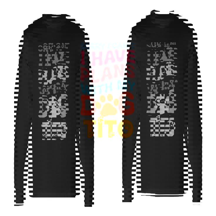 犬名 Tito パーソナライズギフト ビジーウィズ マイドッグ Tito 長袖Tシャツ