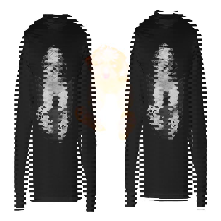 犬好き ギフト シーズー バッグ入り 長袖Tシャツ