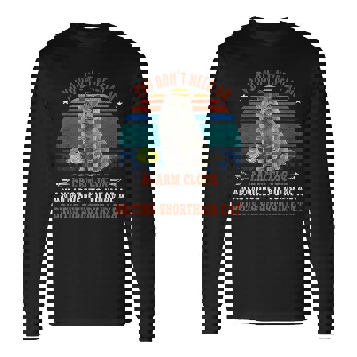 猫 ブリティッシュショートヘア 猫 長袖Tシャツ