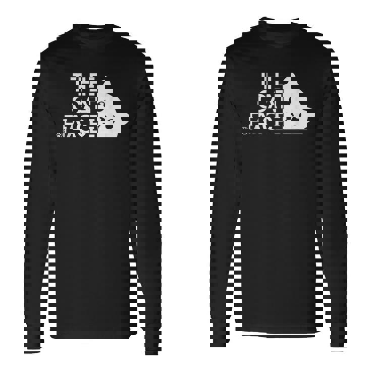 猫の顔 猫デザイン 長袖Tシャツ