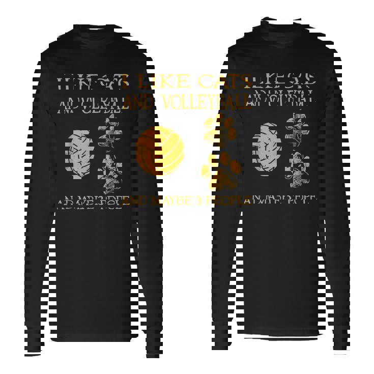 猫やバレーボールが好きで、3人もいるかもしれません。 長袖Tシャツ