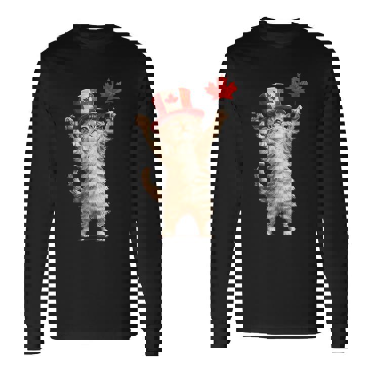 猫カナダ 長袖Tシャツ