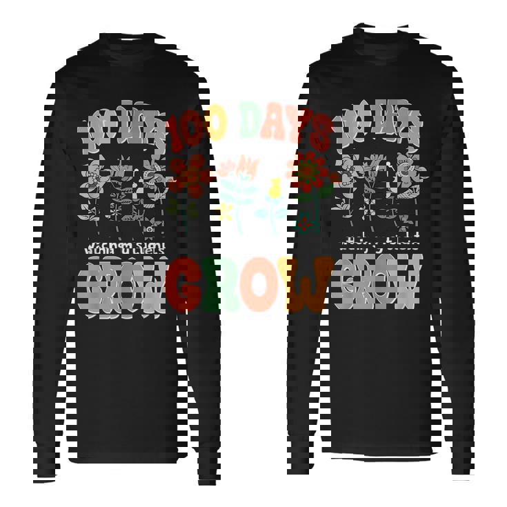 生徒たちの成長を見守る100日 学校教師の100日 長袖Tシャツ ギフトのアイデア