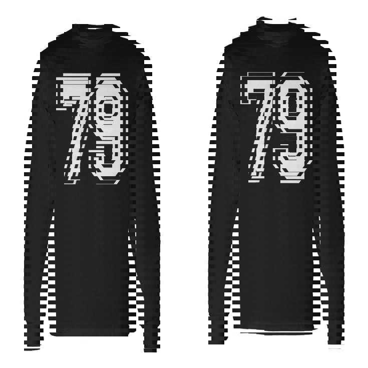 番号 79インチ ホワイト 長袖Tシャツ