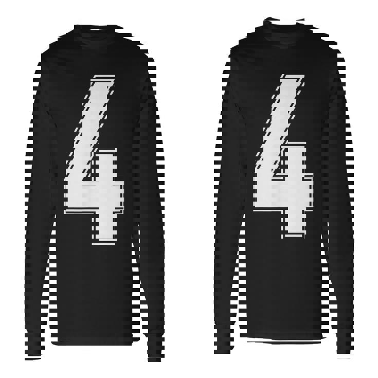 番号4 Fourports アスレチック チーム ジャージー バーシティ ユニフォーム 長袖Tシャツ