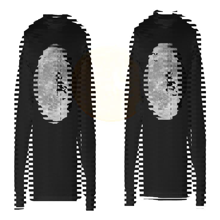 登山、フリークライミング、登山、ボルダリング、月 長袖Tシャツ