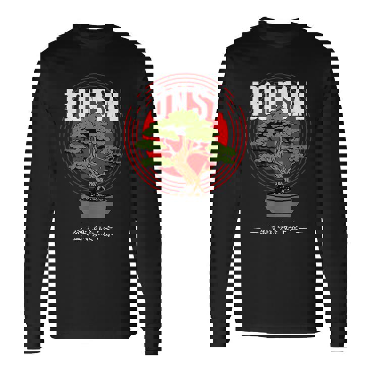 盆栽 盆栽家 盆栽愛好家 好き 趣味 Bonsai 海外 外国 外国人 お土産 日本文化 デザイン 長袖Tシャツ