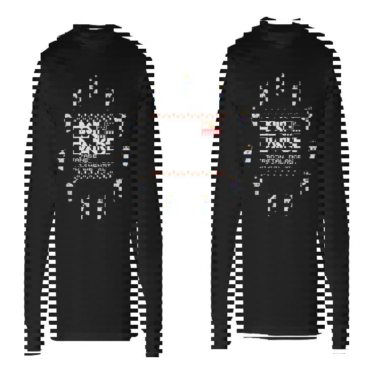 盆踊りドット絵 長袖Tシャツ