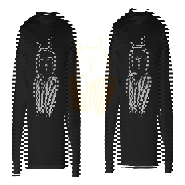 石器時代の洞窟壁画 フクロウの洞窟壁画 洞窟壁画 洞窟壁画 長袖Tシャツ