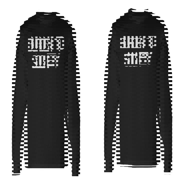 社会への負担 長袖tシャツ 長袖Tシャツ