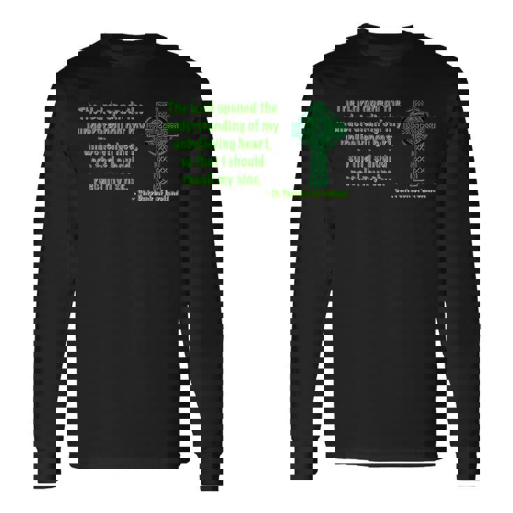 私の信じられない心の理解 聖パトリック 長袖Tシャツ
