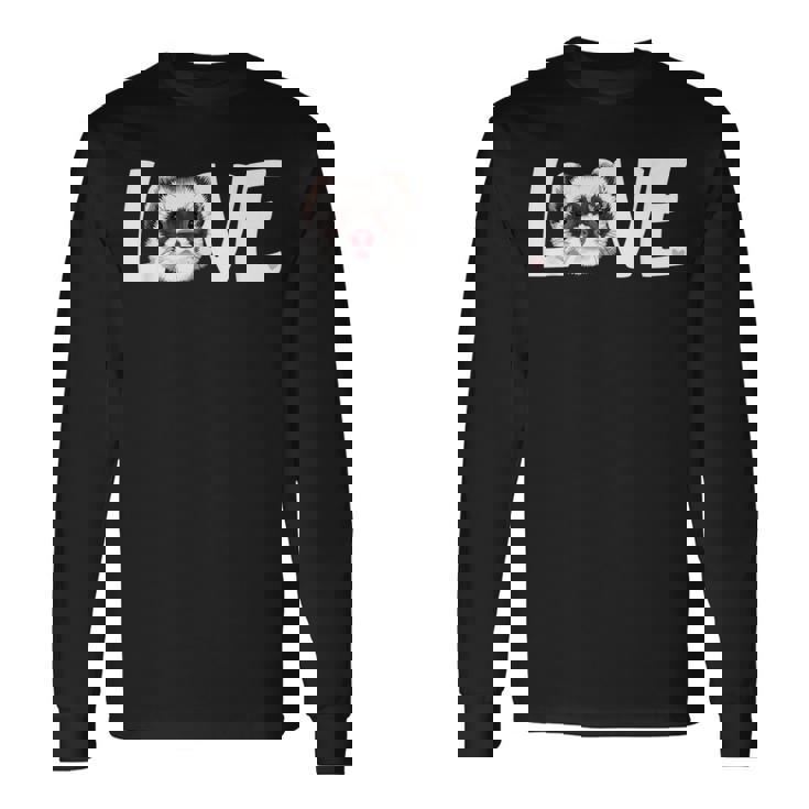 私はフェレットが大好きです Love Ferret 長袖Tシャツ