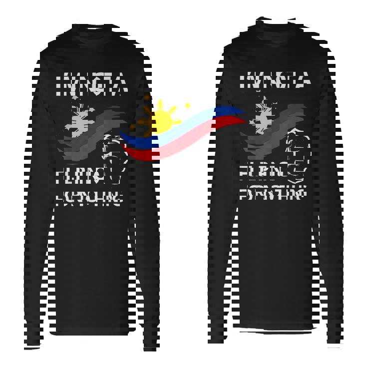 私は何の理由もなくフィリピン人ではありませんティーフリーdu30無料ドゥテルテ 長袖Tシャツ