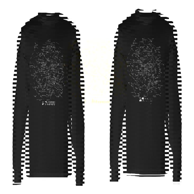 私は星が大好きです 星座 天文学 銀河 長袖Tシャツ ギフトのアイデア