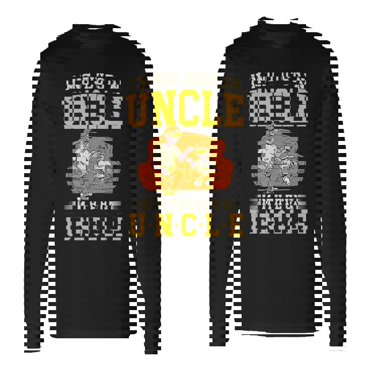 私は楽しいおじさんです 面白いパーティー愛好家のおじさん コスチュームのおじさん 長袖Tシャツ