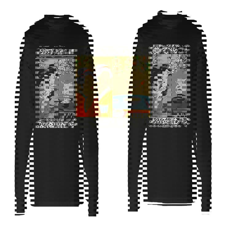 私は酔っていません あなたは猫と話しています 長袖Tシャツ