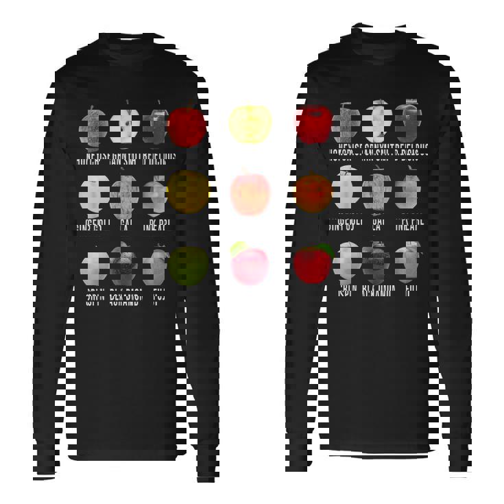 秋のリンゴ狩りアップルオーチャード ボーホー ファームフェッシュ 長袖Tシャツ