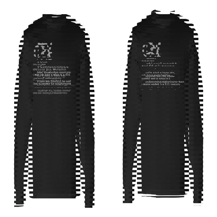 税務認定公会計士cpa 長袖Tシャツ