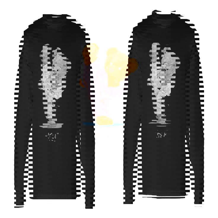 空手 子供用 テディベア テコンドー ボーイズ メンズ 長袖Tシャツ