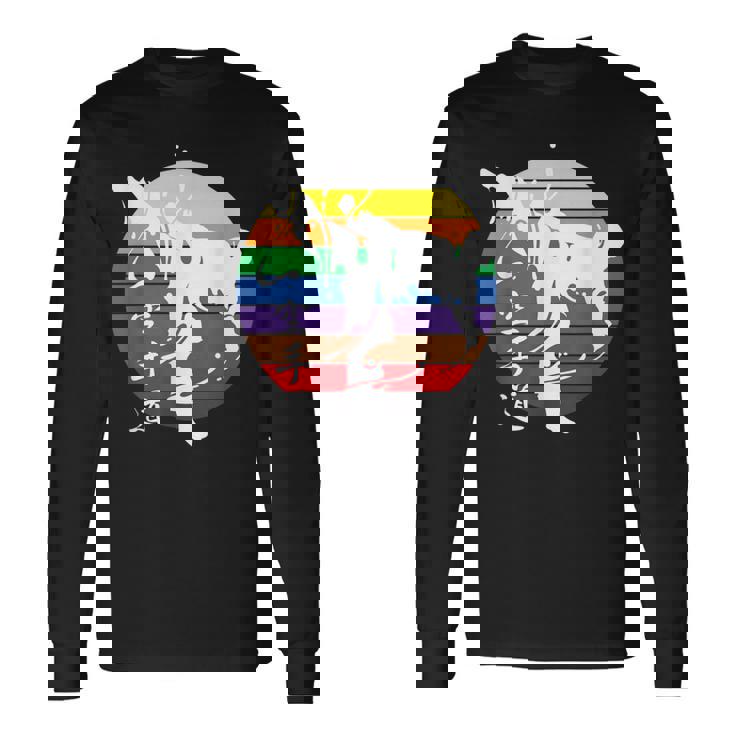 空手道 すべての帯色 横蹴 格闘技 スポーツ 運動選手 空手選手 長袖Tシャツ