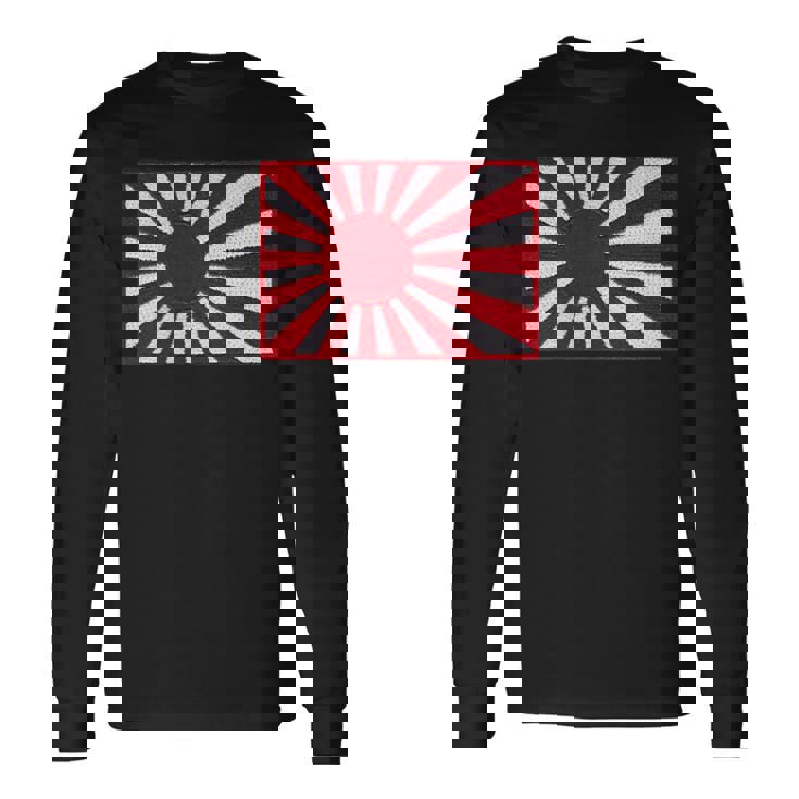 第二次世界大戦 戦争旗 日本国旗 チェスト レトロ ヴィンテージ ワッペン バッジ 長袖Tシャツ ギフトのアイデア