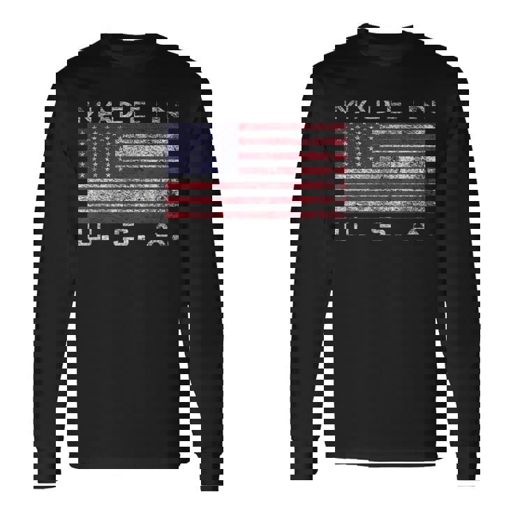 米国製 星条旗 星条旗 カラー 長袖Tシャツ