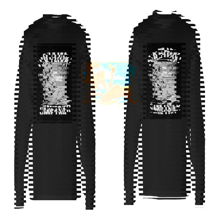 素敵な夏の言っているビーチモチーフ 長袖Tシャツ