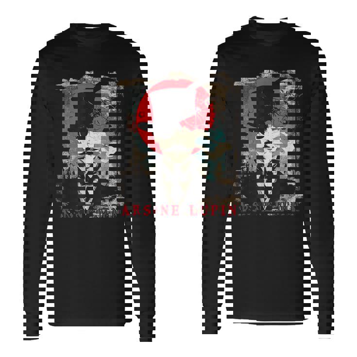紳士泥棒アルセーヌ・ルパンのトリビュート 長袖Tシャツ