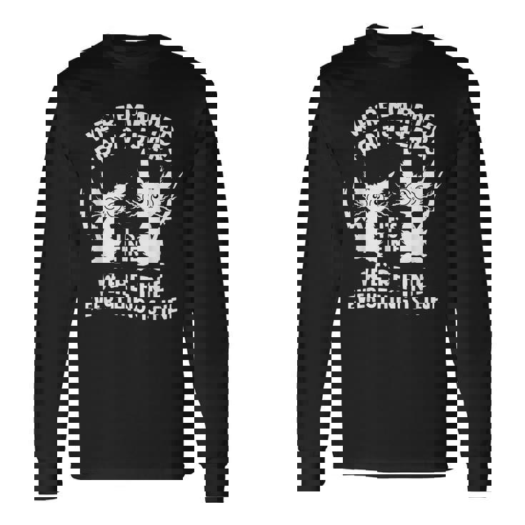 結婚19周年 結婚19年目 いい猫 面白い 長袖Tシャツ