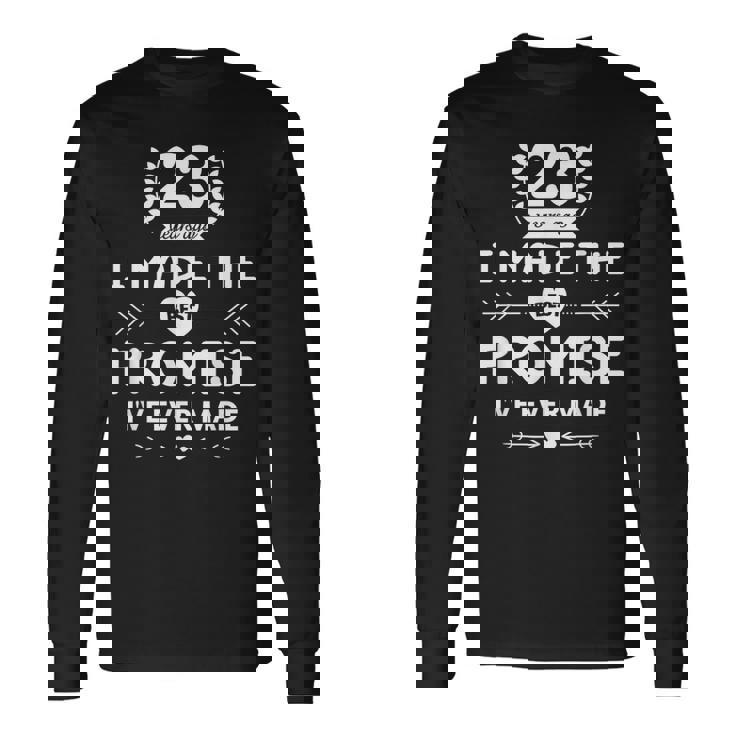 結婚23周年 結婚記念日 おもしろい 夫 妻 長袖Tシャツ