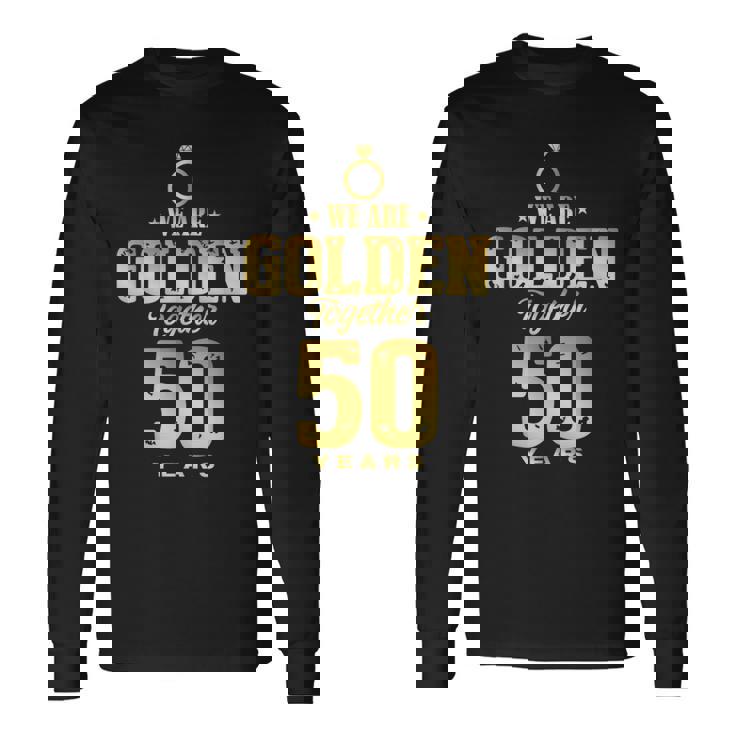 結婚50周年 ロマンチック カップル 結婚 50歳 長袖Tシャツ